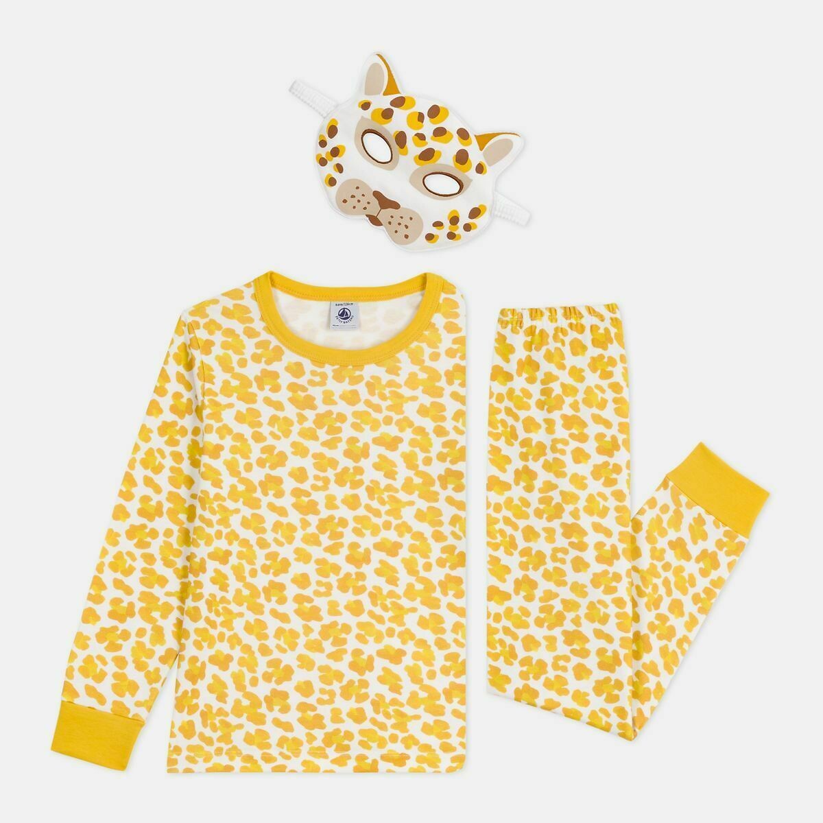 PETIT BATEAU<br>Pijama infantil de algodão com estampa de leopardo para crianças