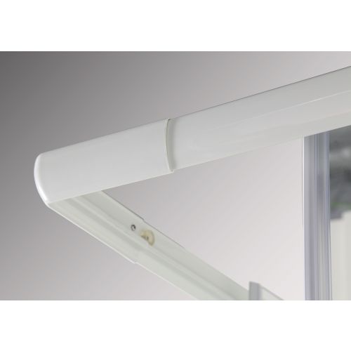 Badstuber Corner white 80-90x80-90cm douchecabine helderglas
