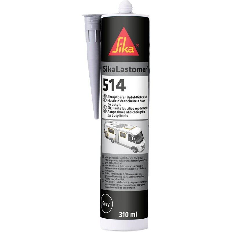 SikaLastomer® 514 310ml - grau - abtupfbarer Butyl-Dichtstoff