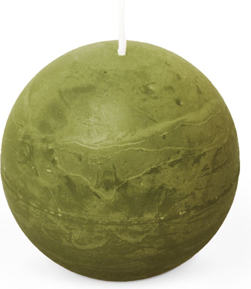 Spaas bolkaars Essential collection olijf 24 uur D 8 H 8 cm