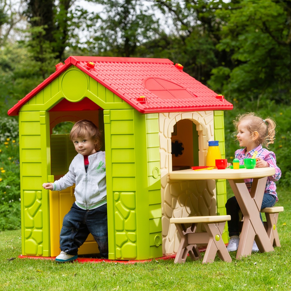 Deluxe-Spielhaus mit Tisch und Stühlen