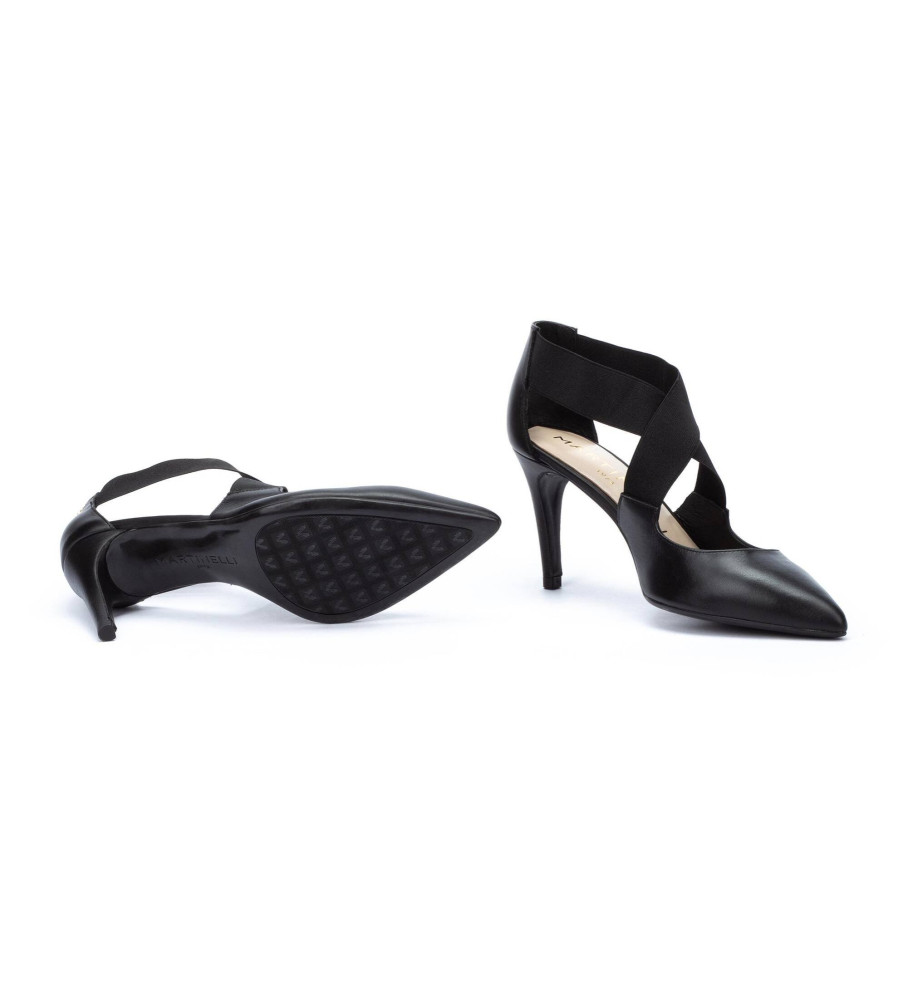 Sapatos Martinelli Thelma em couro preto - Altura do salto: 8,5 cm -