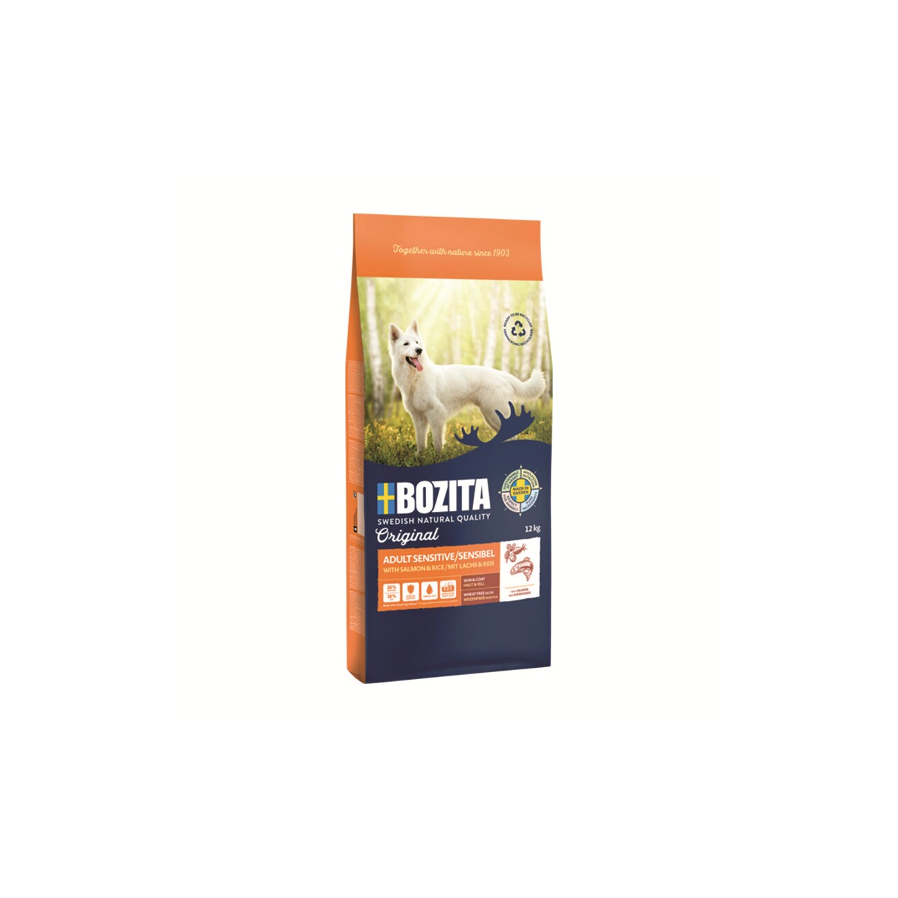 BOZITA Dog Original Adult Sensitive Skin&Coat 12 kg