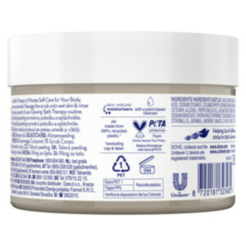 6x Dove Bath Therapy Glow Bodyscrub295 ml
