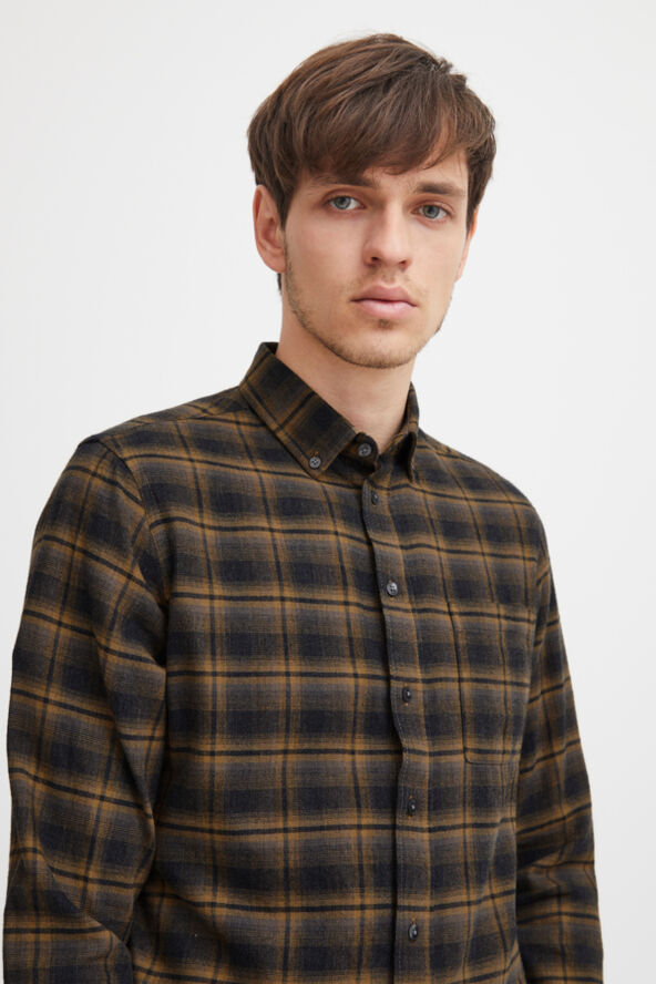 Casual Friday CFANTON LS BD shadow checked shirt Breen melange