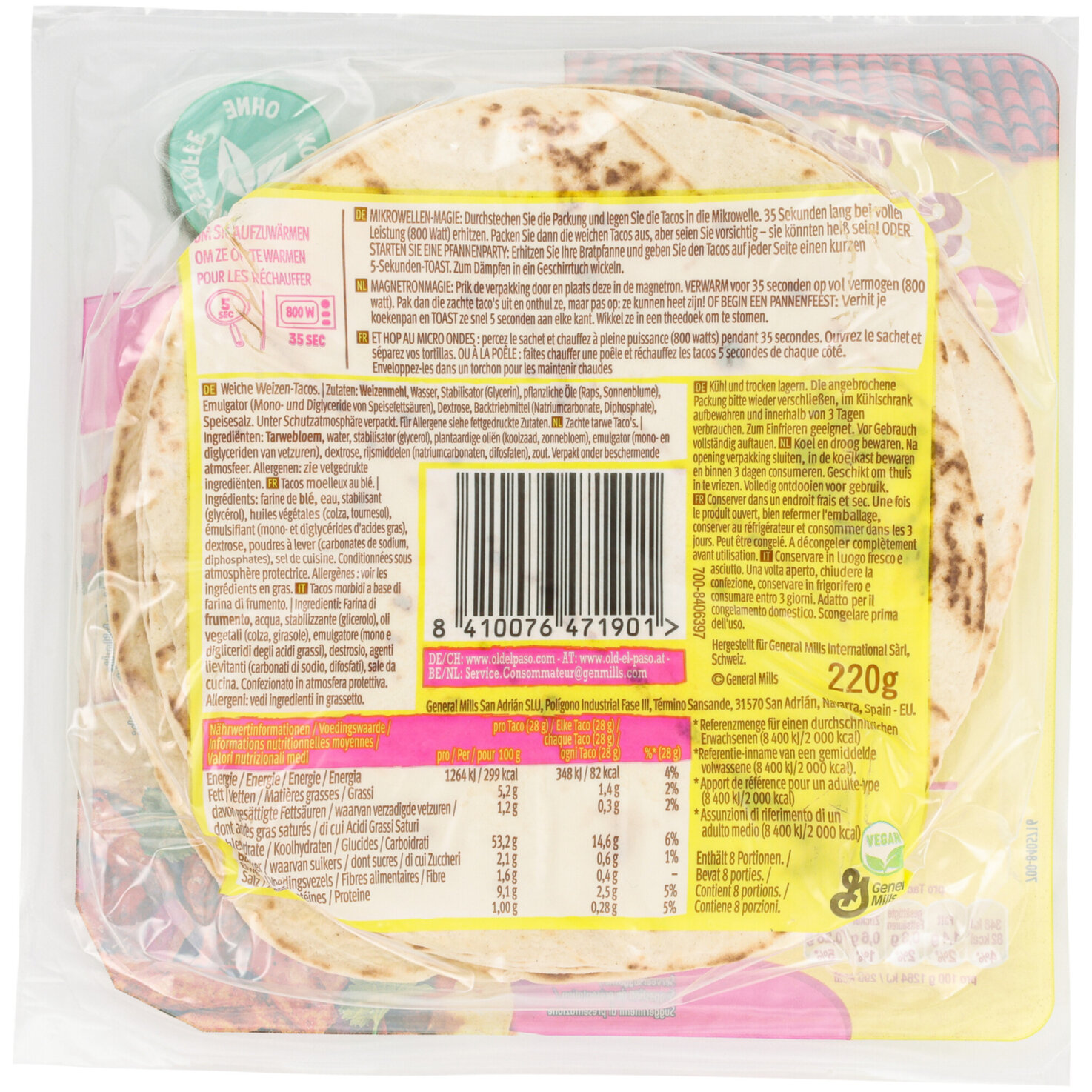 Old El Paso Weizen-Tortillas Mini 8 Stück