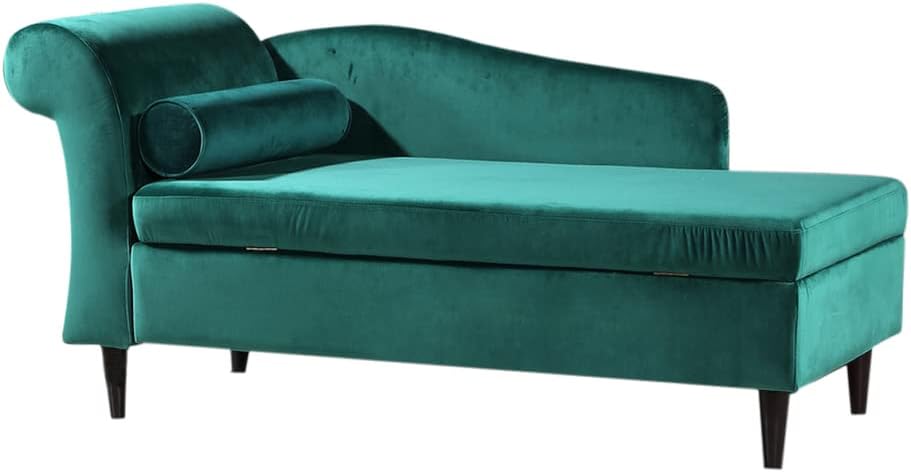 KAWOLA Polsterliege Bettsofa Recamiere Sarah Ottomane Bettkasten Recamiere mit Schlaffunktion (163 x 77 x 73)