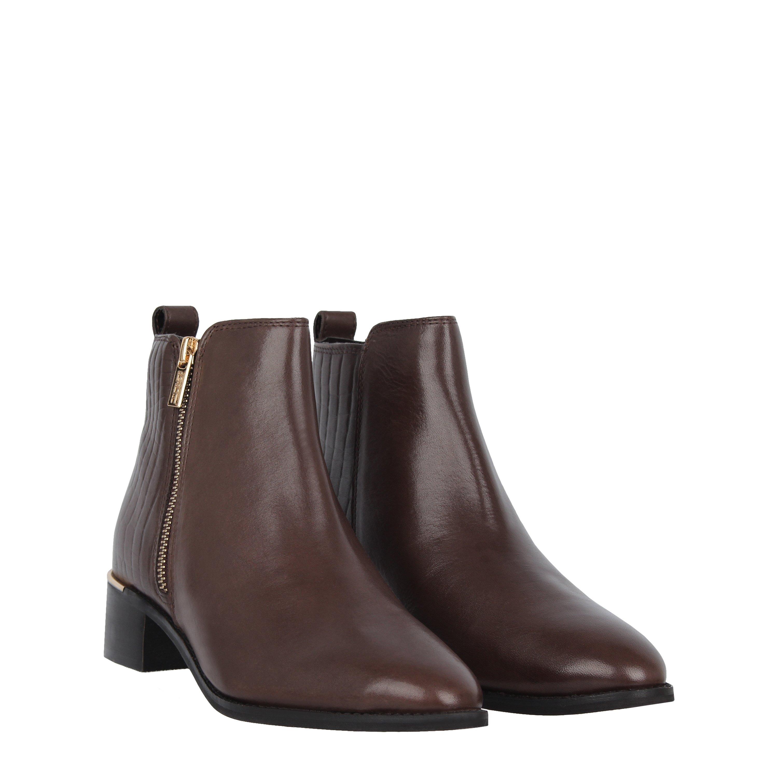 Biba Zip Flat Ankle Boots