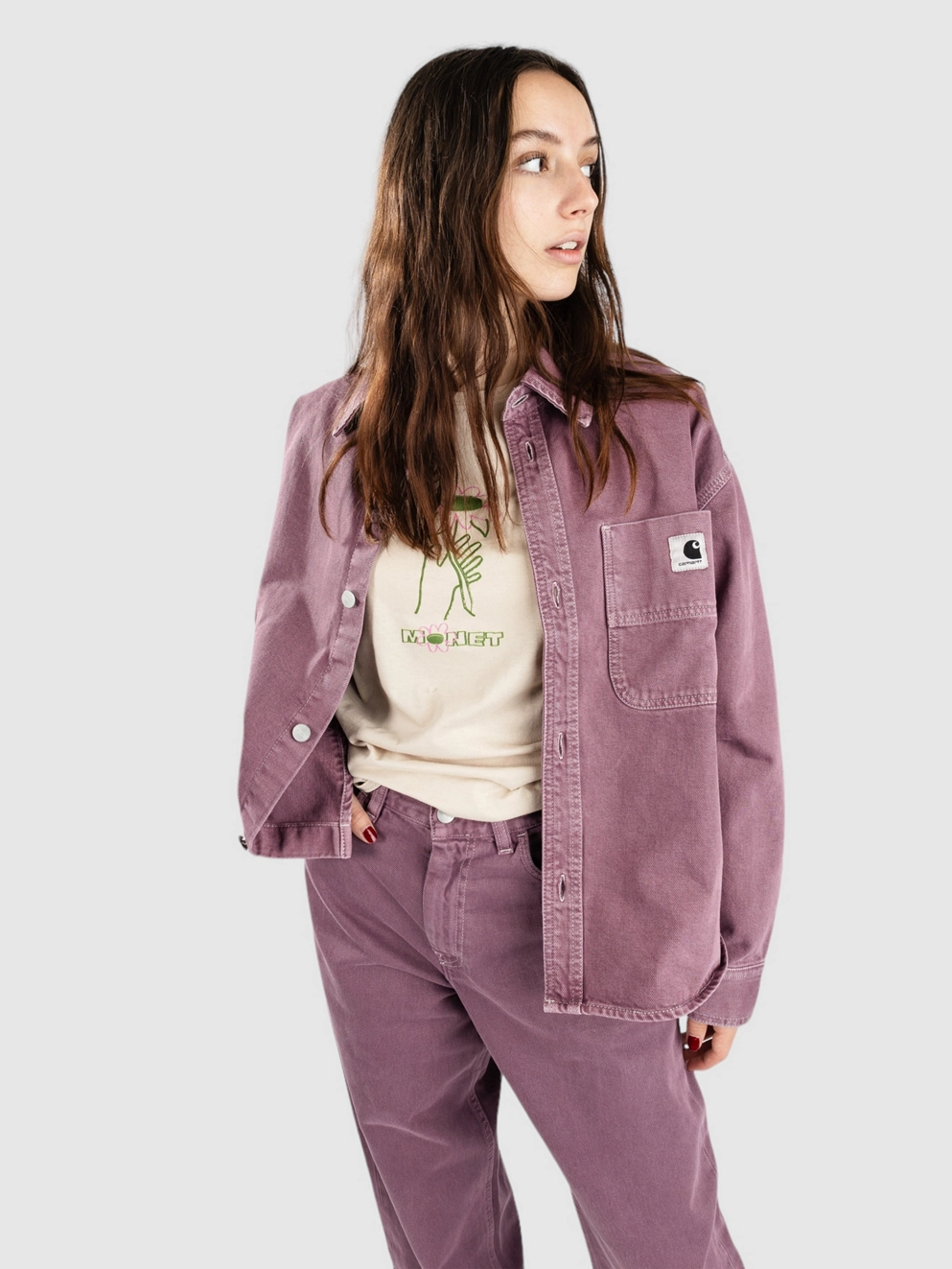 Carhartt WIP Georgia Jac Jacket dusty fuchsia stone dyed