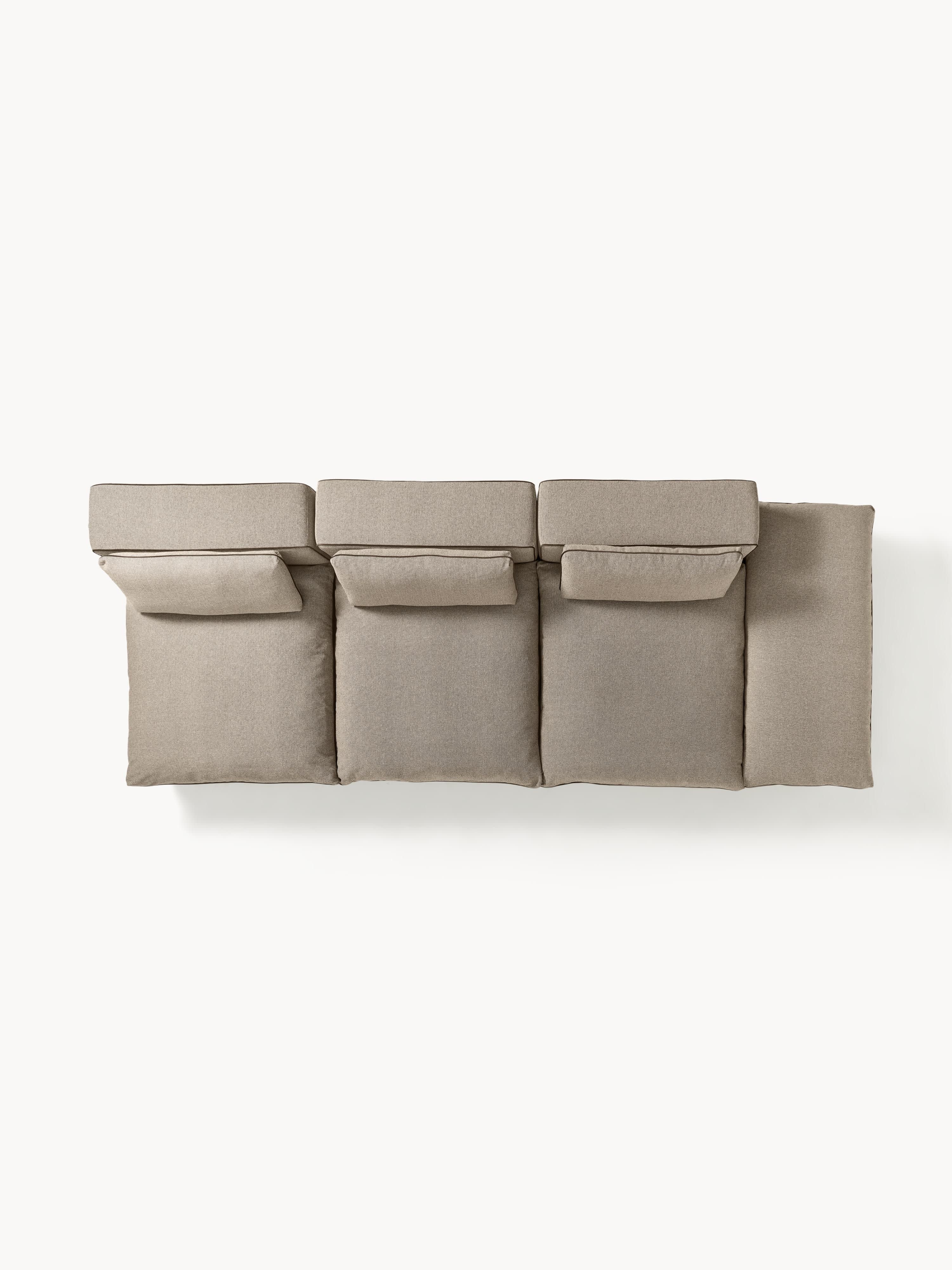 Modulaire XL-bank Felix (3-zits) met poef