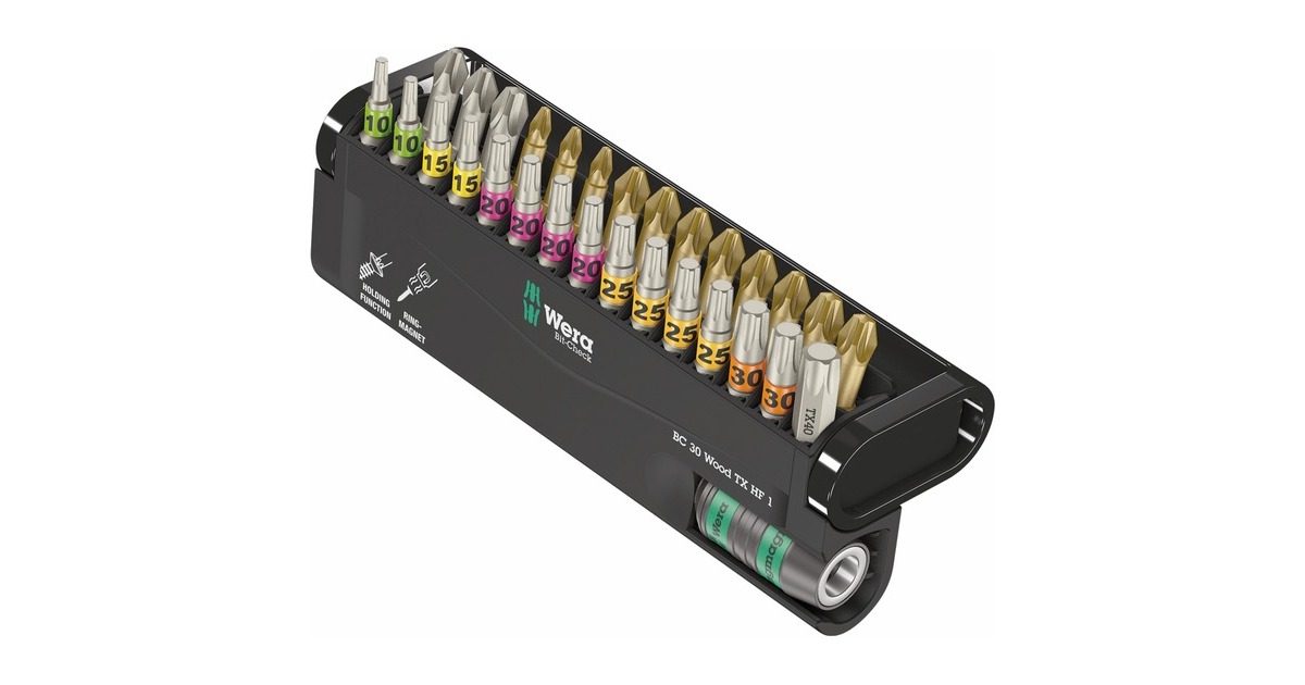 WeraBit-Check 30 Wood TX HF 1 bitset  (30‑delig)