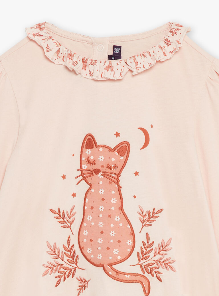 Chemise de nuit et legging rose