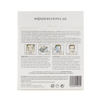 WONDERSTRIPES Máscara Facial Moisturizing Booster Biocelulose  5pcs