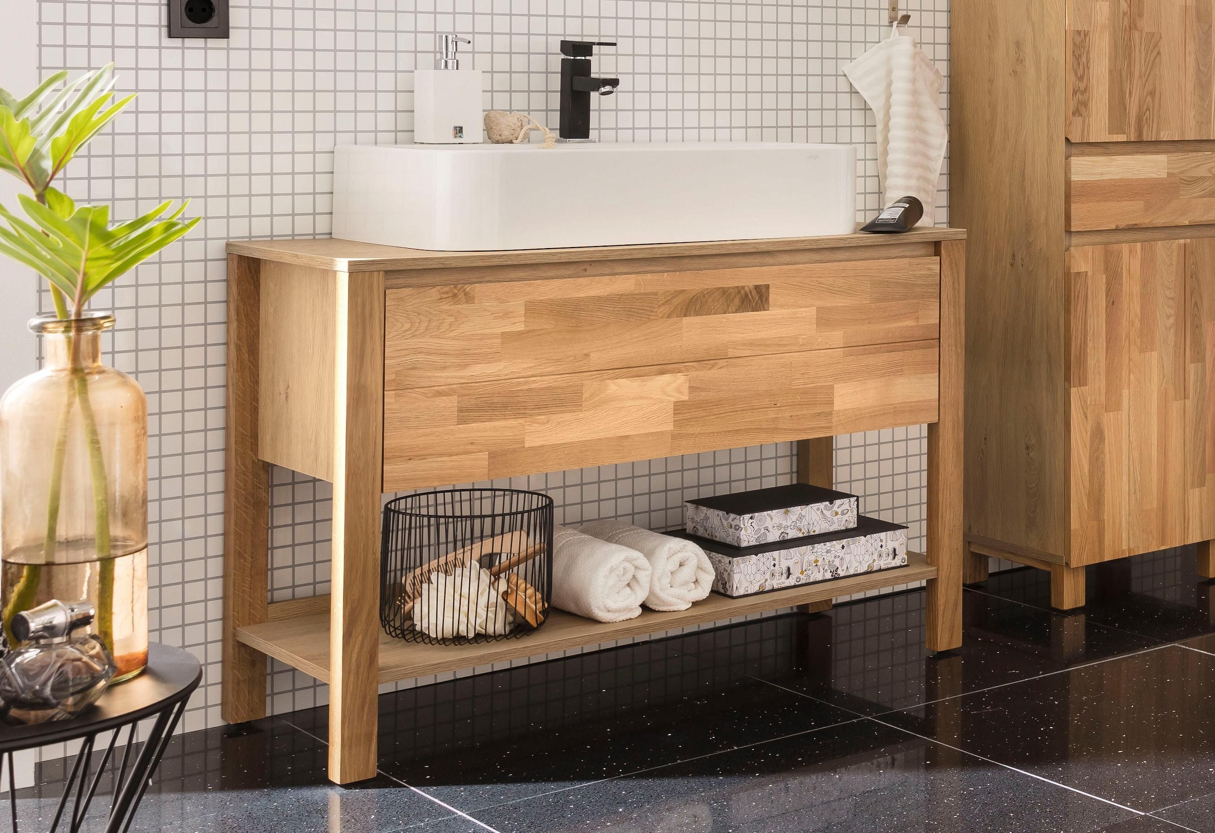 Home affaire Waschbeckenunterschrank »Kaika« Breite 100 cm