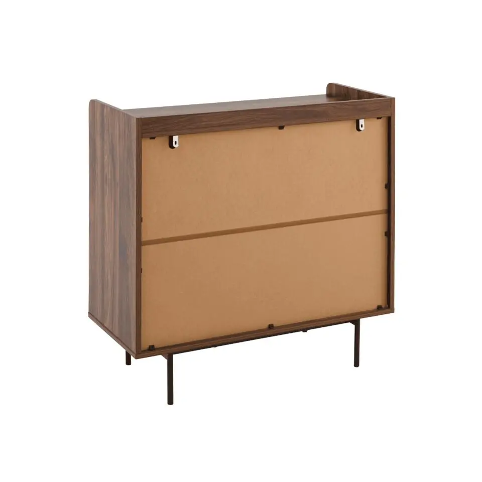 CALICOSY - Dressoir JETSON - Donker hout - 79x80x39,5 cm