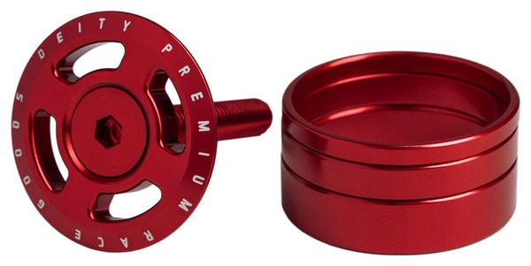 Entretoises   Capot de Potence Deity Crosshair 1''1/8 Rouge
