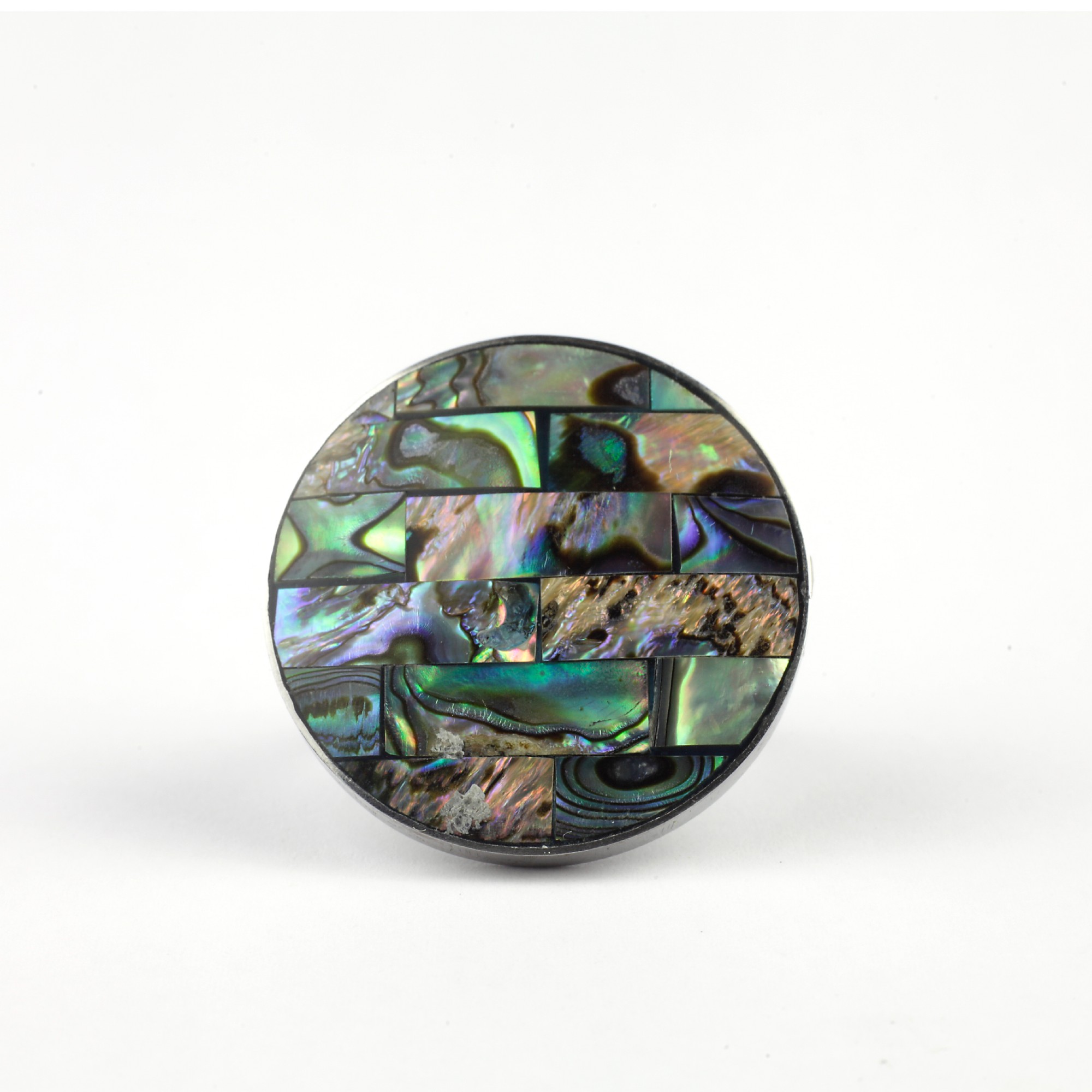 Ring mit Perlmuttmosaik, multicolor, Ø 3 cm günstig bestellen