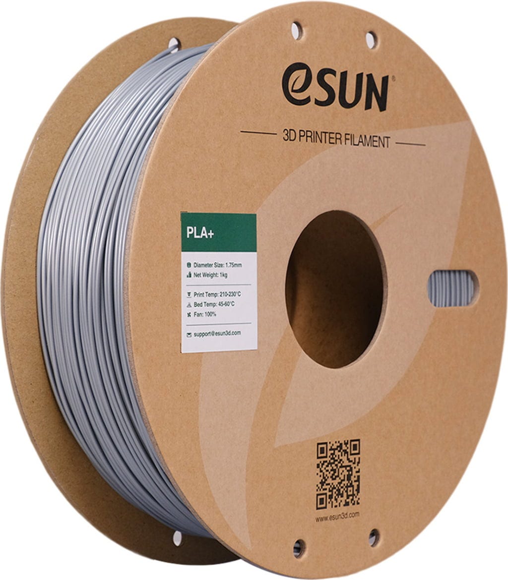 eSUN  PLA+ Silver, 1,75 mm / 1000 g    PLA-Filament mit verbesserten physikalischen Eigenschaften