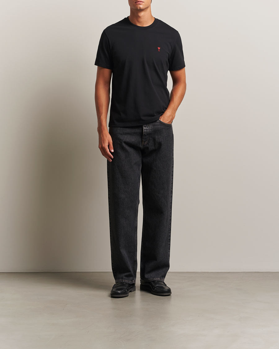 AMI Heart Logo T-Shirt Black