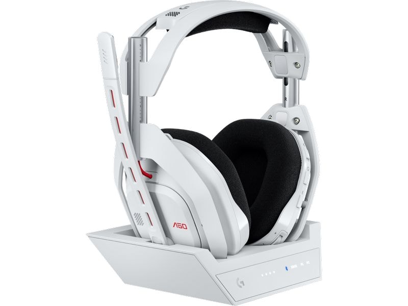 Logitech Headset A50 (Gen 5) Weiss Kabelloses Gaming-Headset mit Basisstation