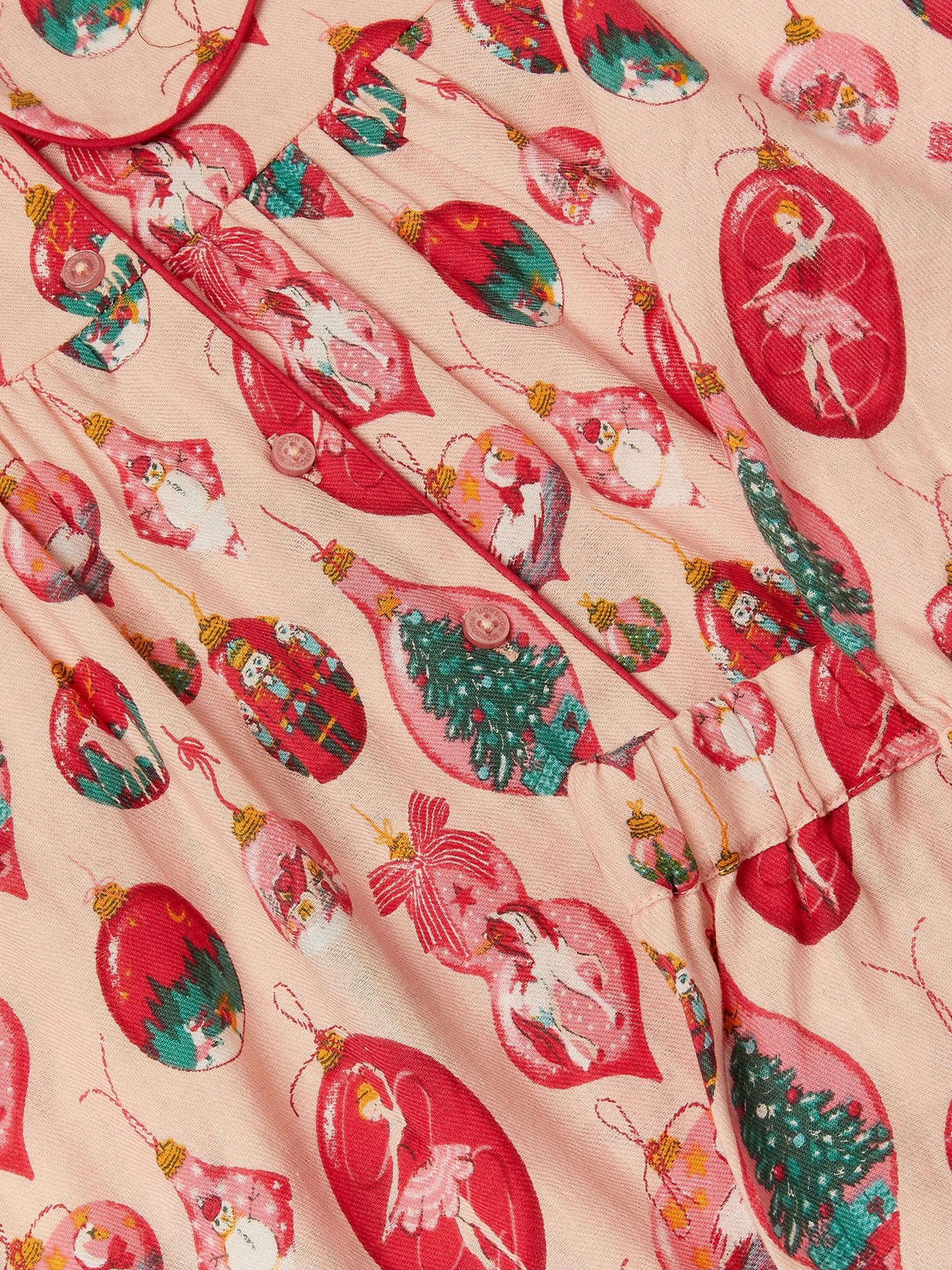 Monsoon Christmas Bauble Print Long Pyjamas Set