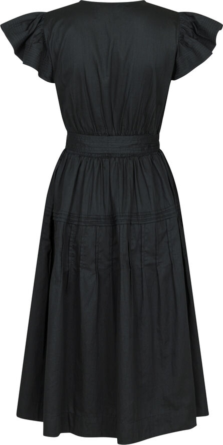 Neo Noir Marine Cotton Satin Dress Black