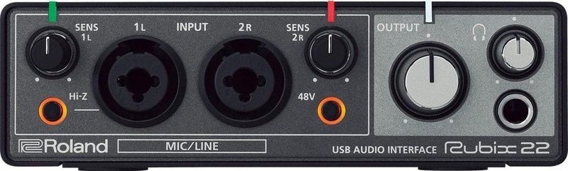Roland - Rubix 22 - Audio Interface - Zwart - USB - Dual-Microfoonversterkers