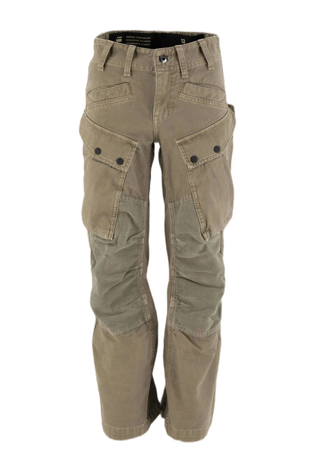 G-STAR straight cargo broek kaki