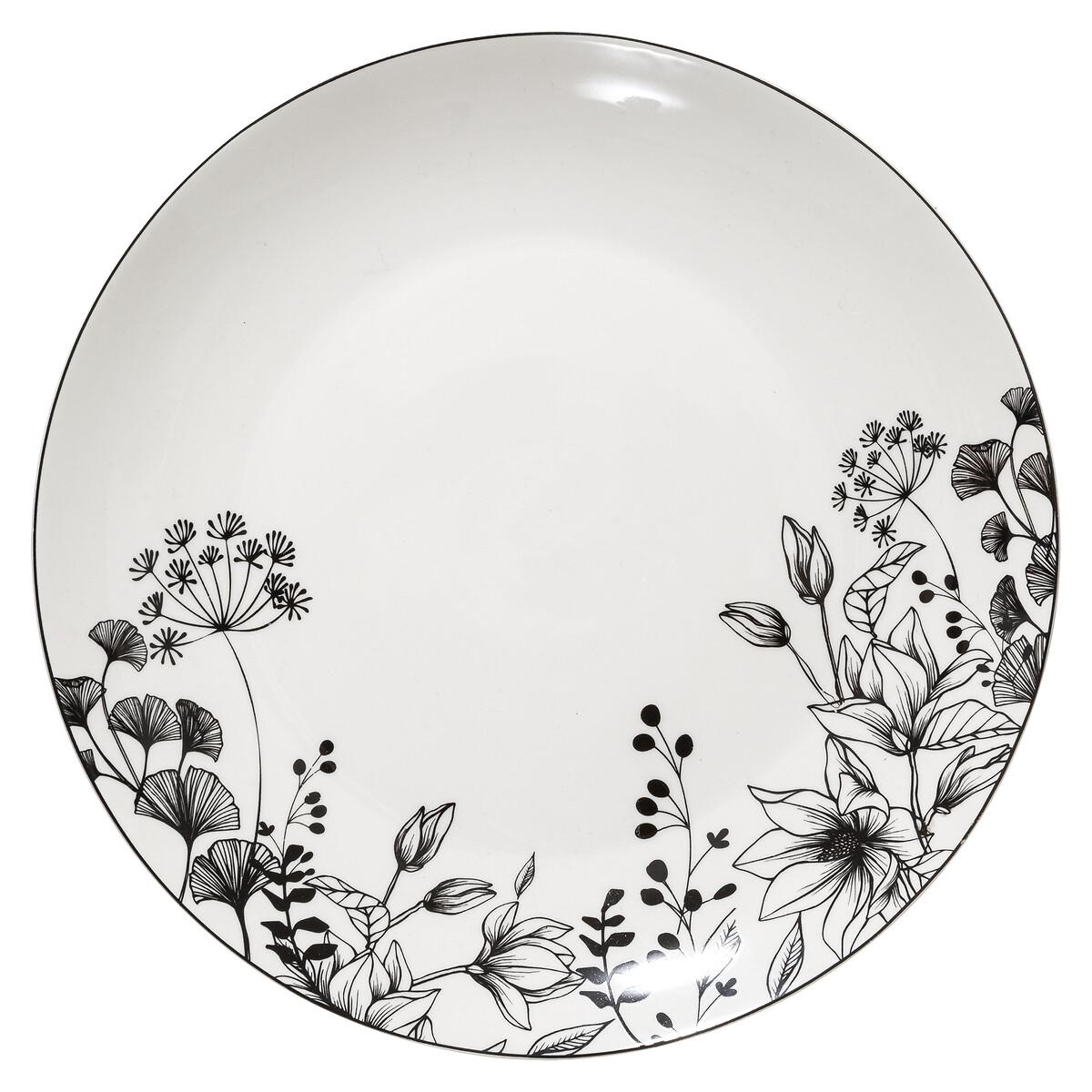 ASSIETTE PLATE WHITE FLORAL 27CM