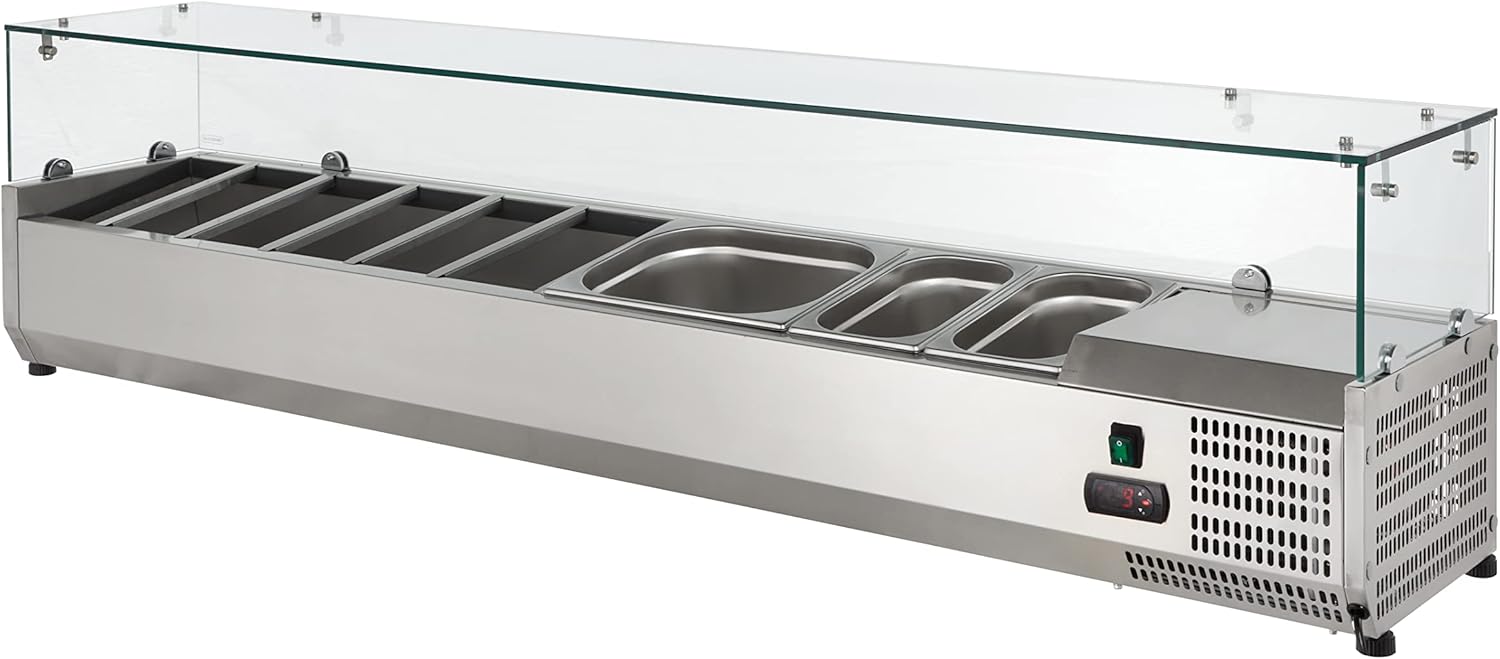 Kühlaufsatz ECO 7x GN 1/4 mit Glasaufsatz Gastronomiebedarf