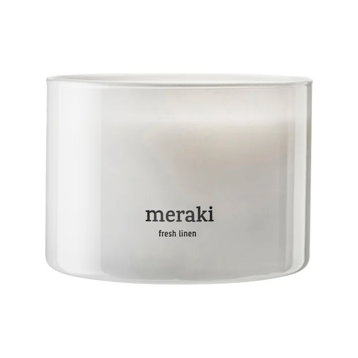 Meraki - Duftkerze, Ø 10 cm, Fresh linen