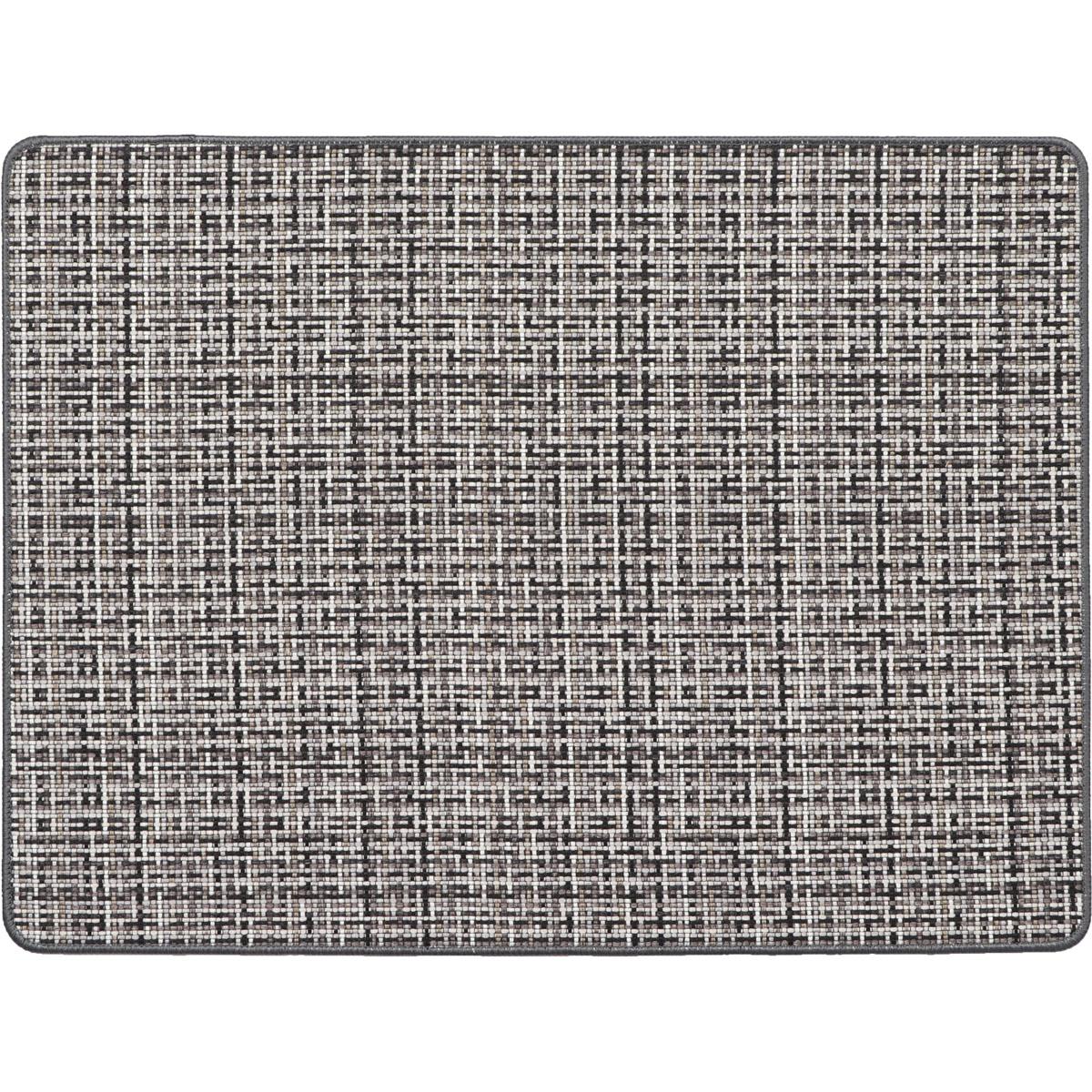 TAPIS PIXEL 45X60CM POLYESTER TISSE GRIS FONCE