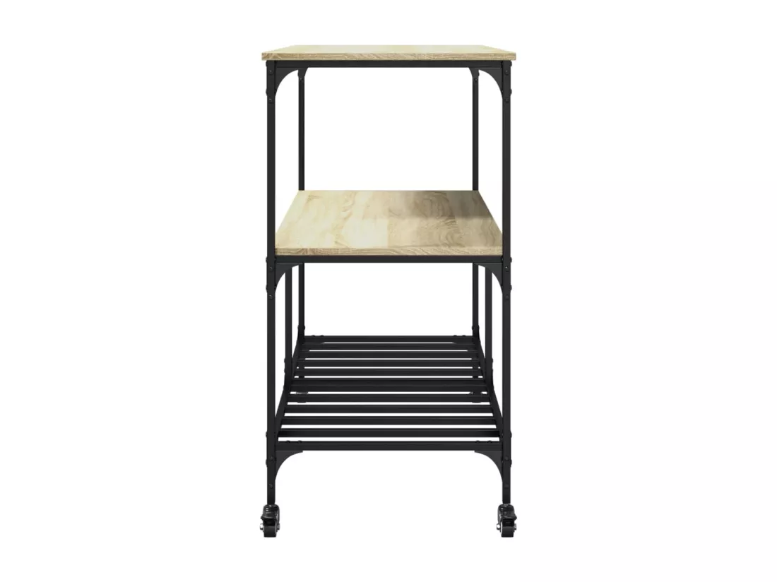 Chariot de cuisine chêne sonoma 100x50x95 cm bois d'ingénierie