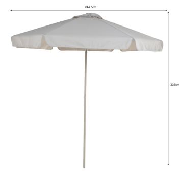 Parasol Girona Beige Ø250 cm