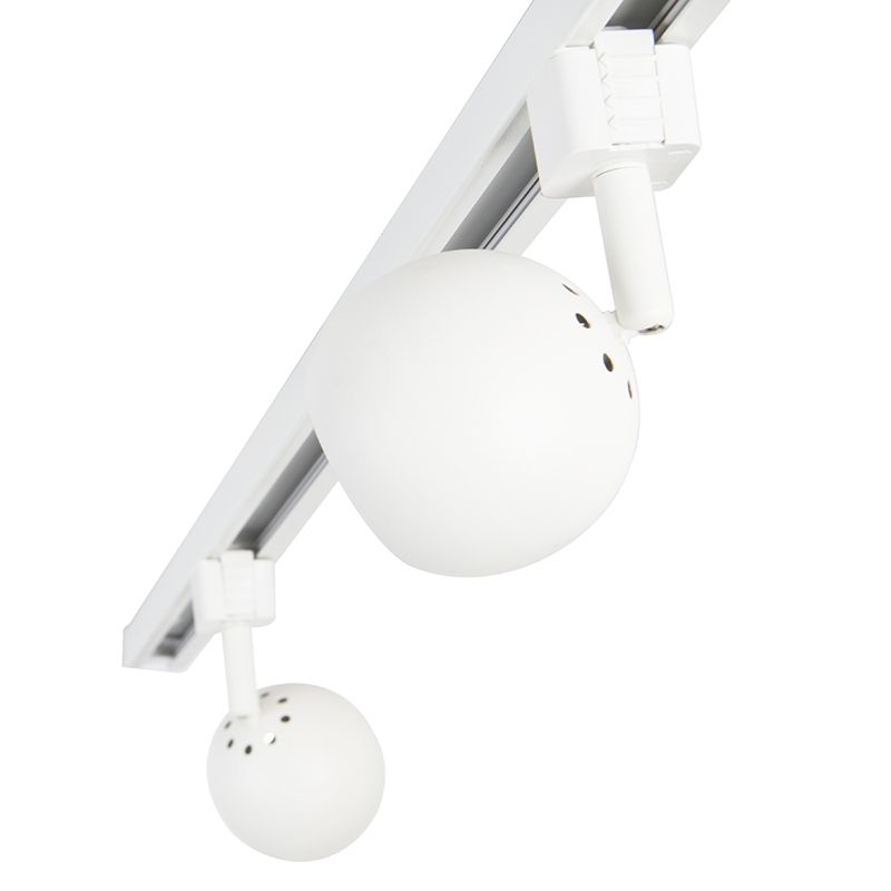 Modern railsysteem met 3 spots wit 1-fase  - Iconic Gissi