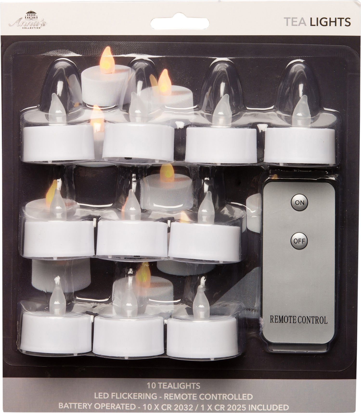 Anna's Collection LED waxinelicht wit D 4 H 3,5 cm