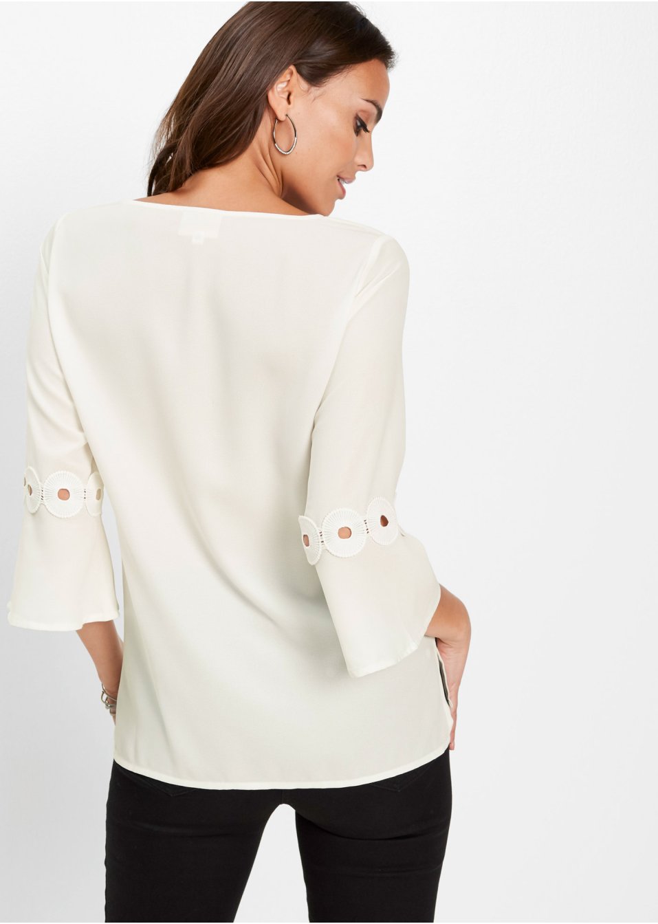 Blouse ample avec application, manches 3/4