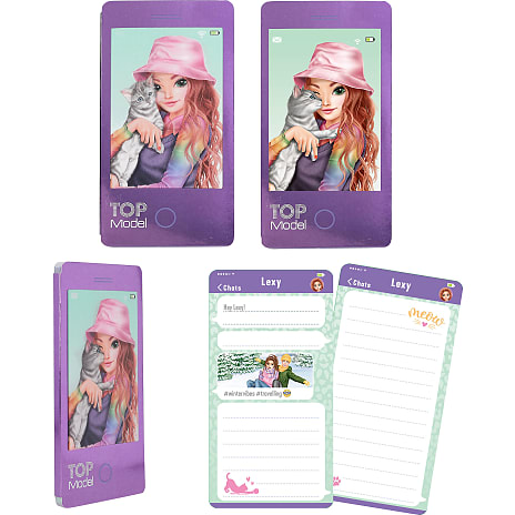 TOPModel notesbog - mobiltelefon – flere varianter - assorteret
