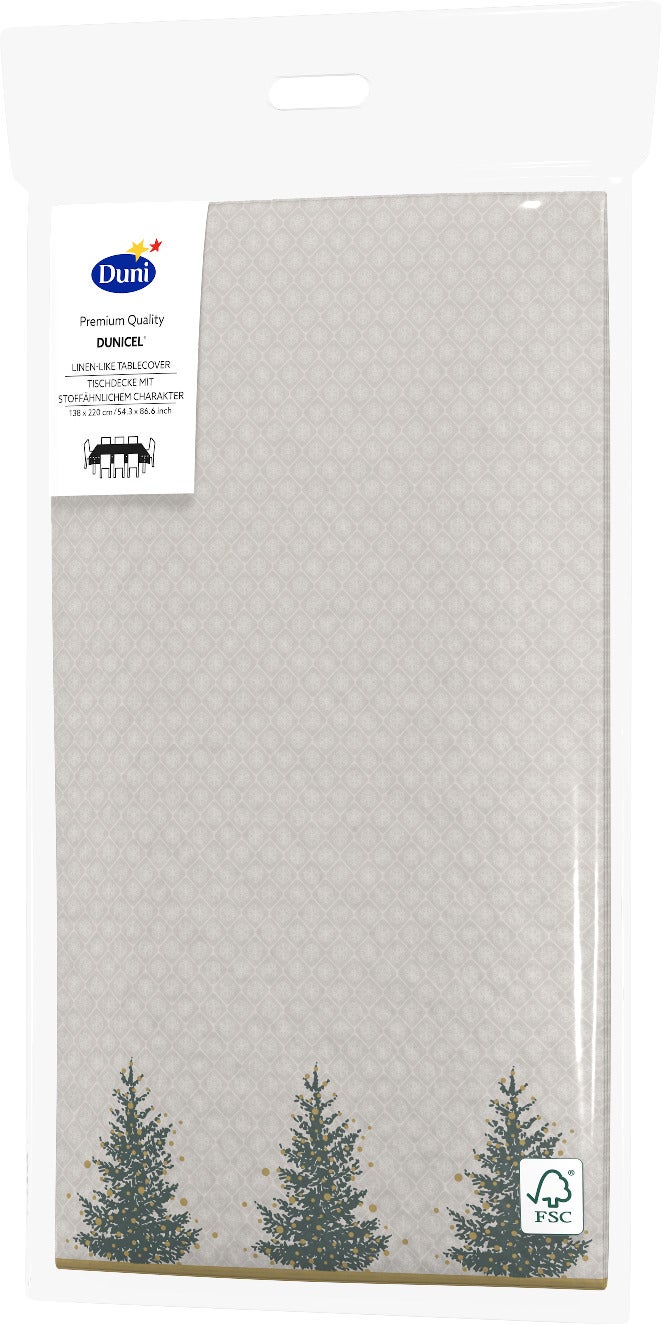 Duni tafelkleed Trees beige 220 x 138 cm