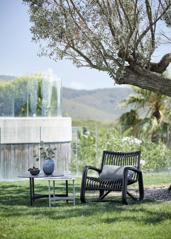 Cane-Line Curve Outdoor Lounge fauteuil lava