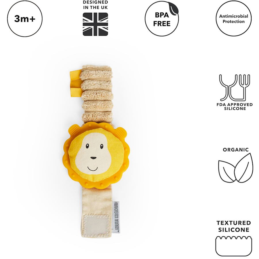 MATCHSTICK MONKEY™ Beißring für das Handgelenk Ludo Löwe