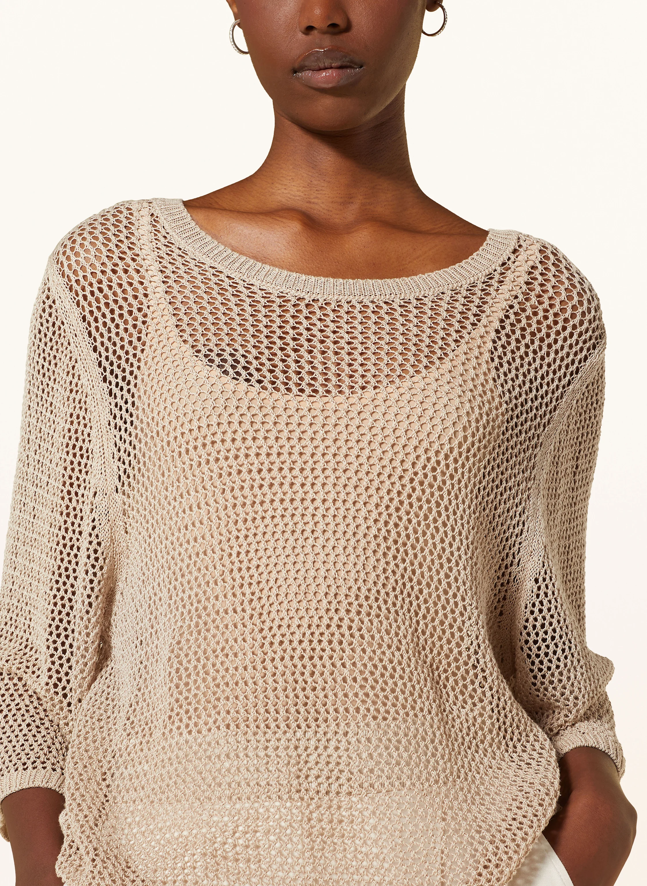 MILANO ITALY Strickshirt mit Leinen