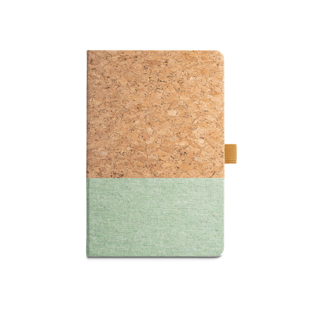 hi!dea 93277 - Bloc-notes A5 en liège et lin avec pages lignées