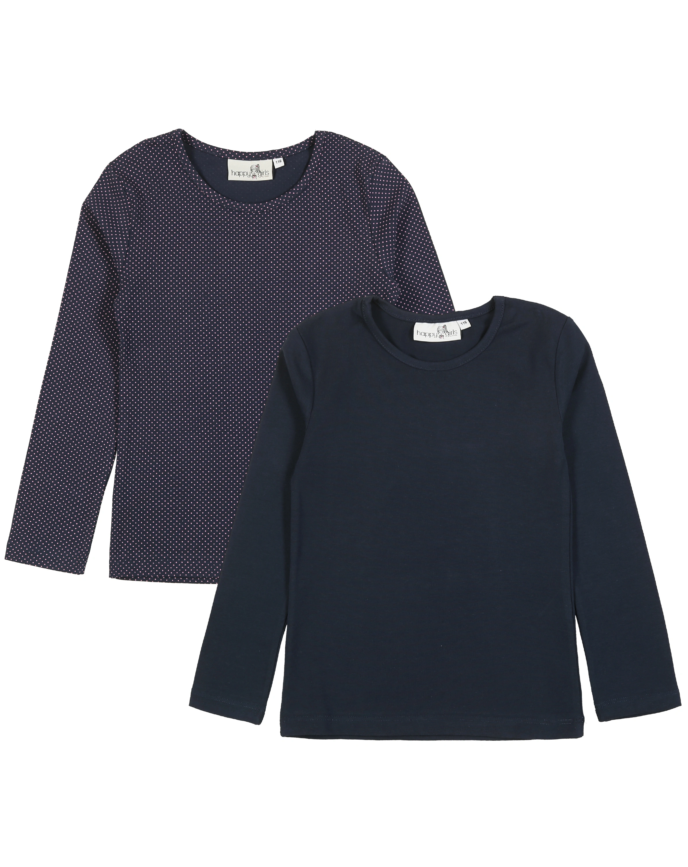 T-Shirt PUNKTE 2er-Pack in navy