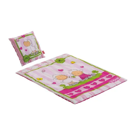 Heless Puppenbettdecke (45x35 cm) mit Kissen (17x17 cm)