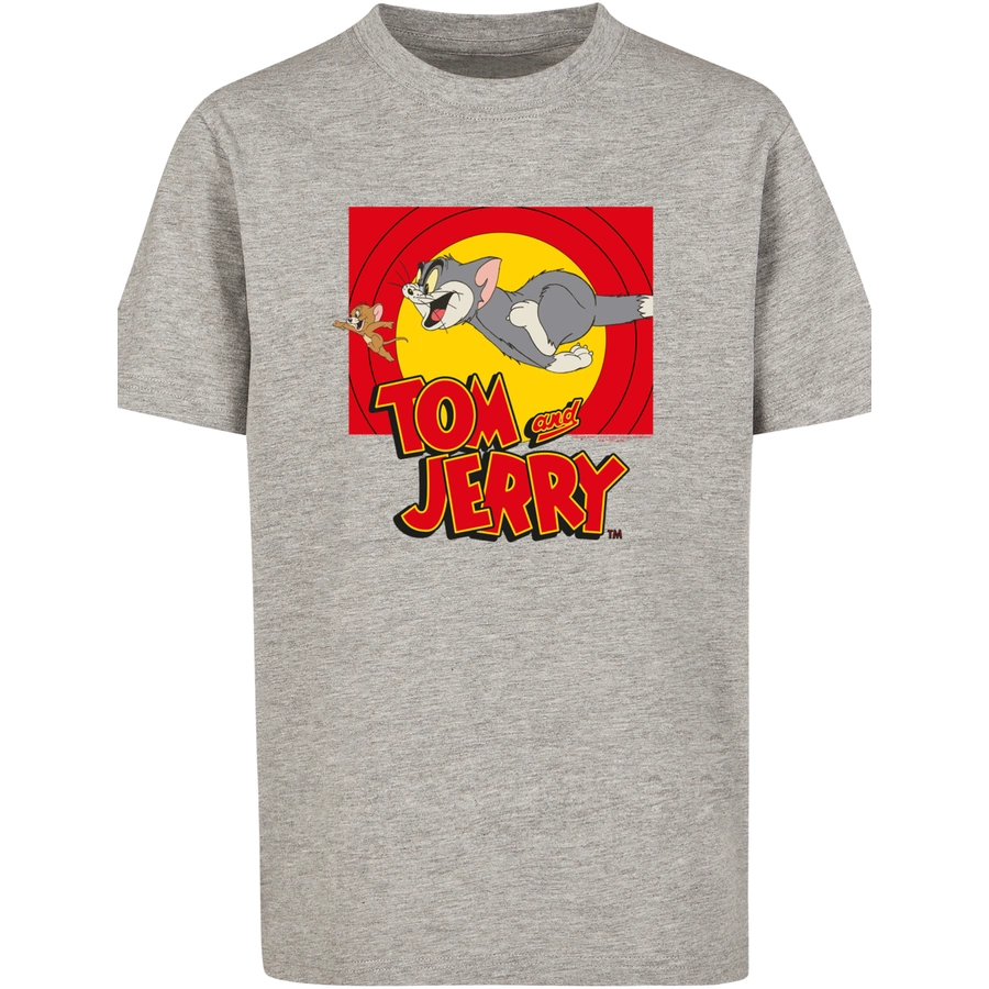F4NT4STIC T-Shirt Tom and Jerry TV Serie Chase Scene heather grey