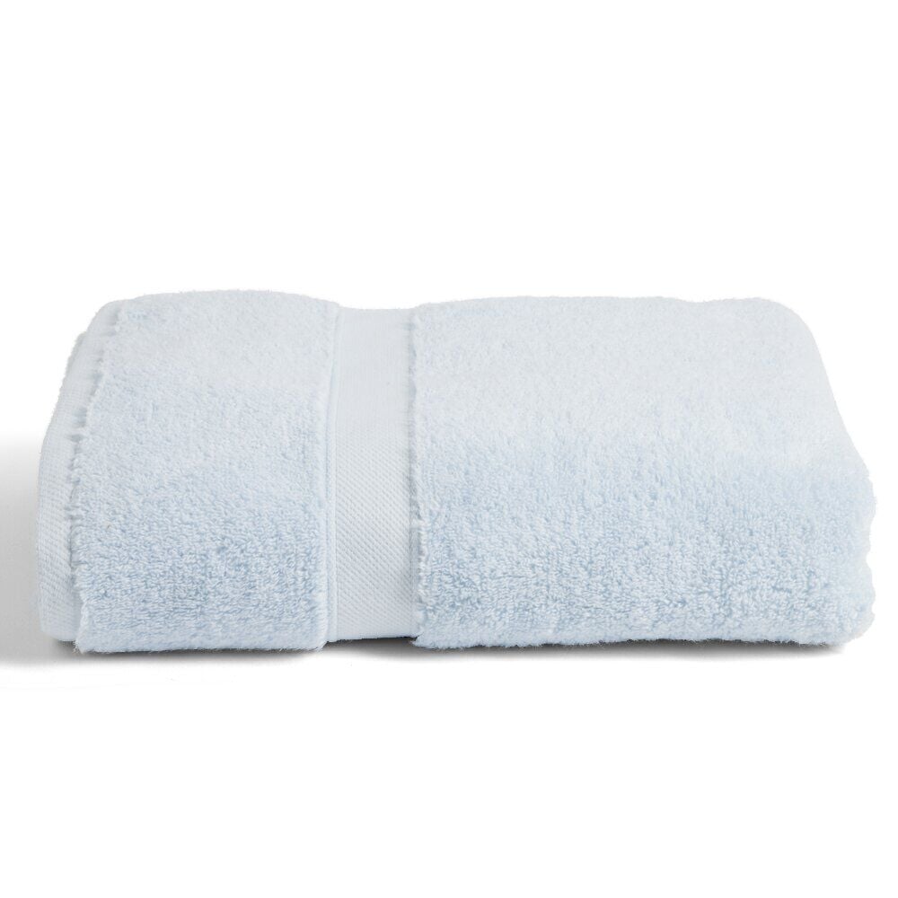 Drap de douche 100% coton 70x130cm vert sapin ou bleu clair - 2 coloris