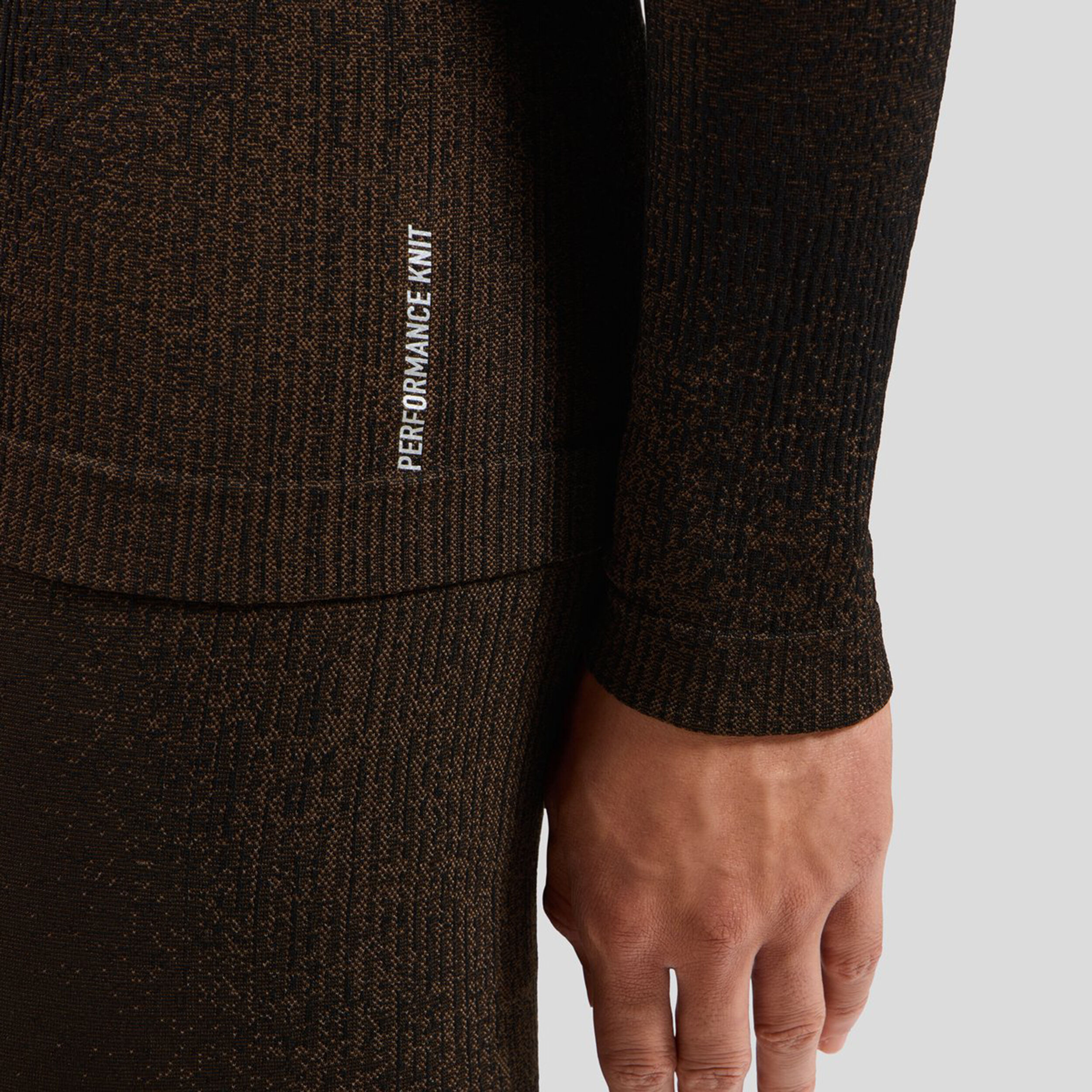 Odlo Performance Warm Blackcomb Crew Neck Maillot De Corps Hommes - Marron