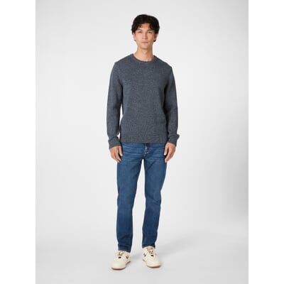 Herren-Strickpullover, Navymelange