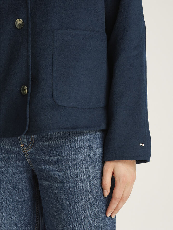 Tommy Hilfiger DF WOOL BOMBER JACKET Dark night navy